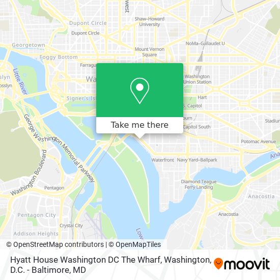 Mapa de Hyatt House Washington DC The Wharf