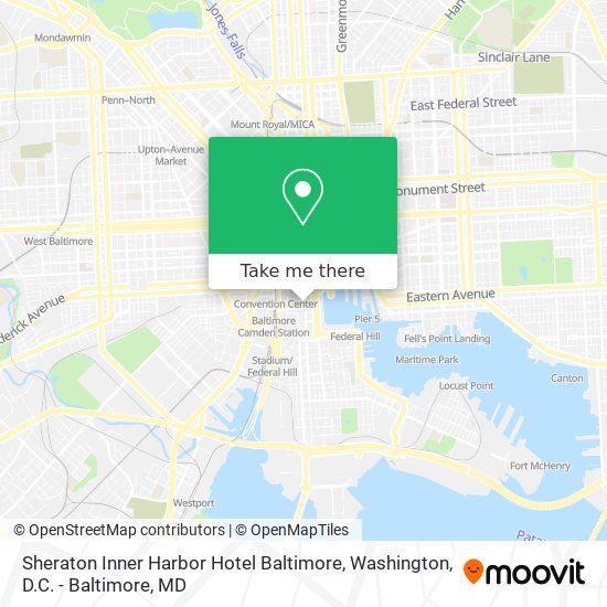 Mapa de Sheraton Inner Harbor Hotel Baltimore