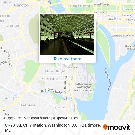 CRYSTAL CITY station map