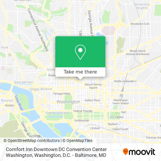 Comfort Inn Downtown DC Convention Center Washington map