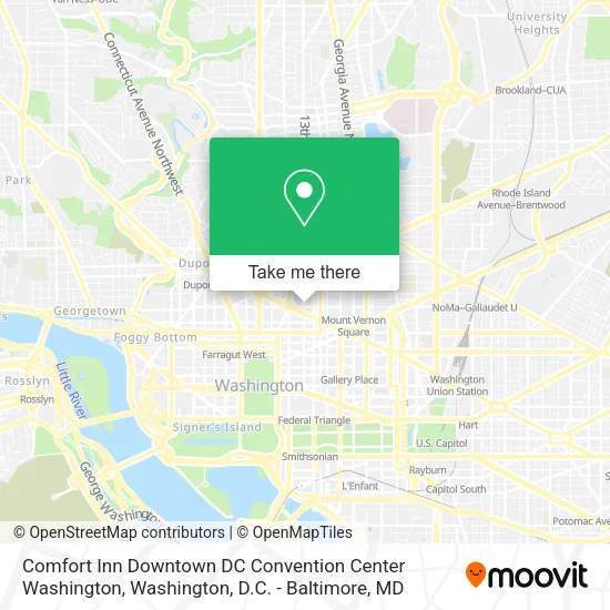 Comfort Inn Downtown DC Convention Center Washington map