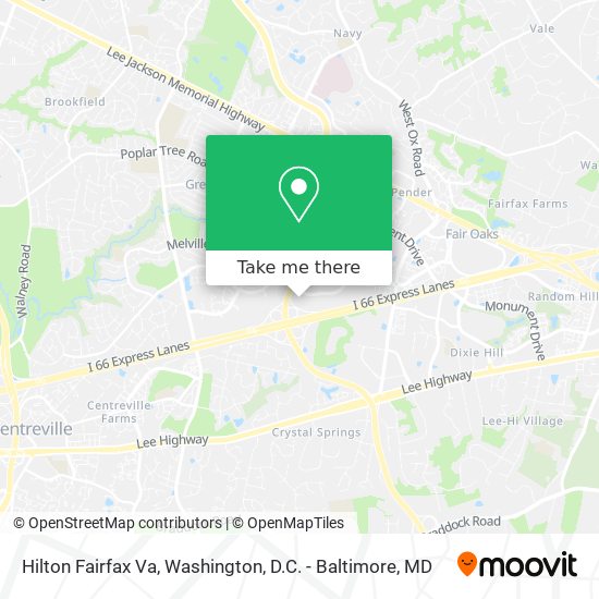Mapa de Hilton Fairfax Va