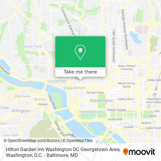 Hilton Garden Inn Washington DC Georgetown Area map