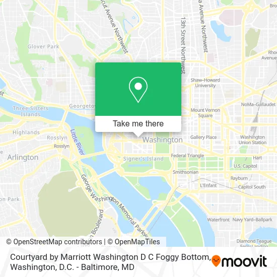 Courtyard by Marriott Washington D C Foggy Bottom map