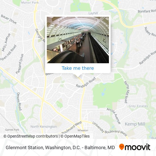 Glenmont Station map