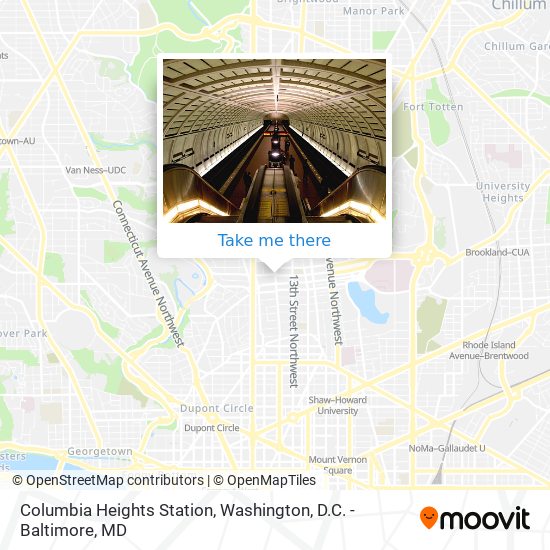 Mapa de Columbia Heights Station