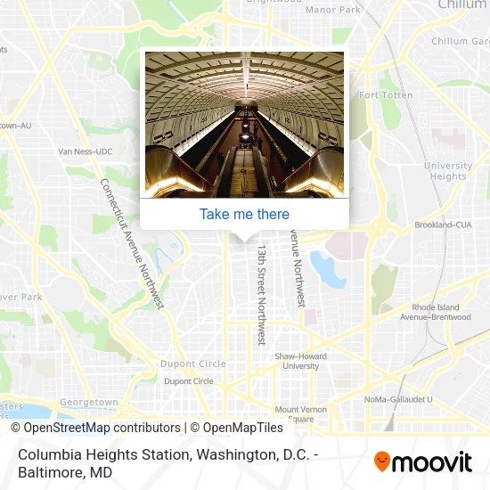 Columbia Heights Station map