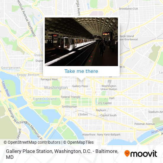 Mapa de Gallery Place Station