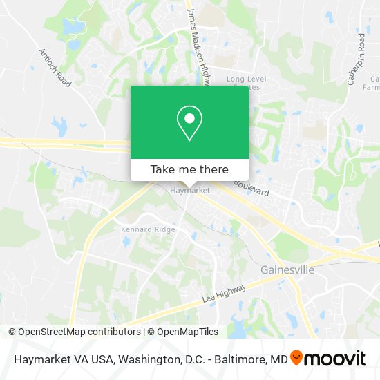 Haymarket VA USA map