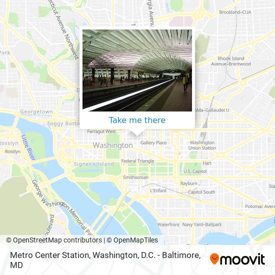 Metro Center Station map