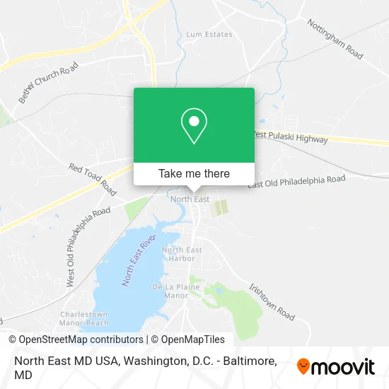 North East MD USA map