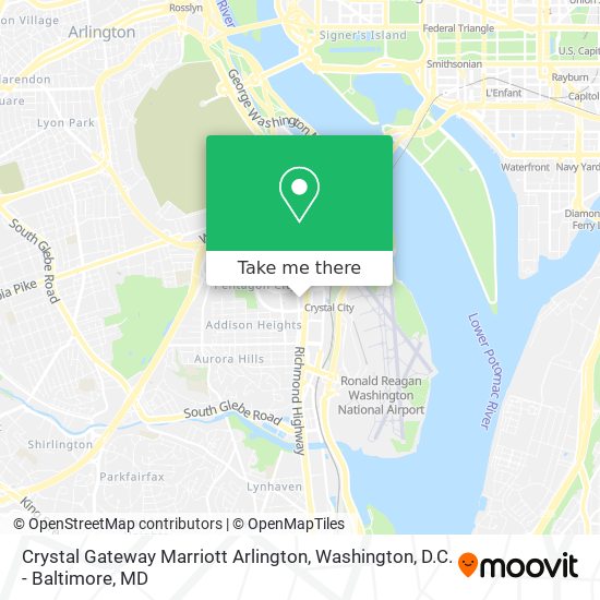 Mapa de Crystal Gateway Marriott Arlington