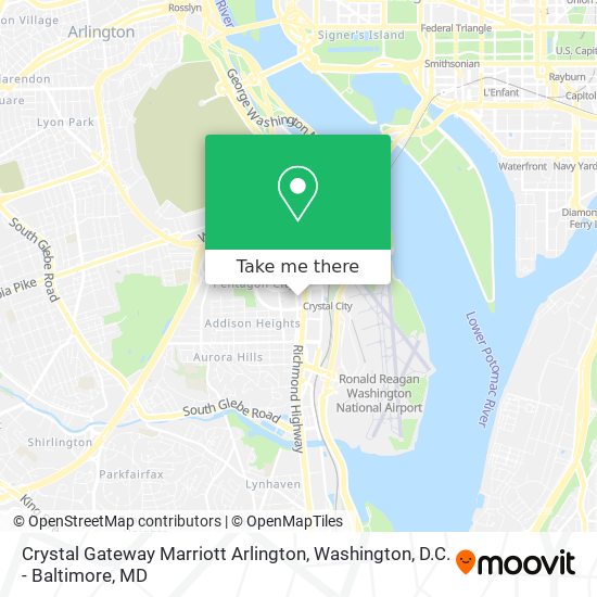 Crystal Gateway Marriott Arlington map