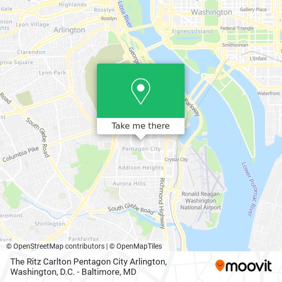 Mapa de The Ritz Carlton Pentagon City Arlington