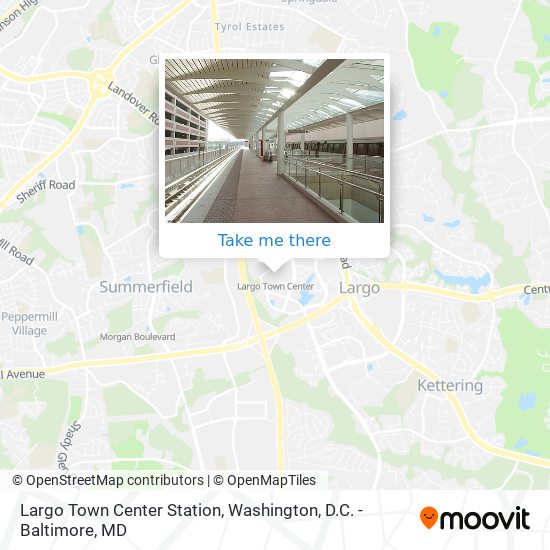 Largo Town Center Station map