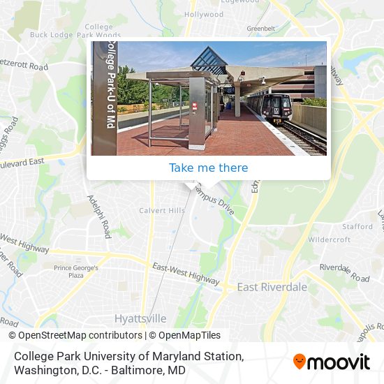 Mapa de College Park University of Maryland Station