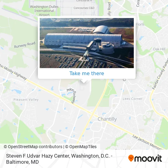 Mapa de Steven F Udvar Hazy Center