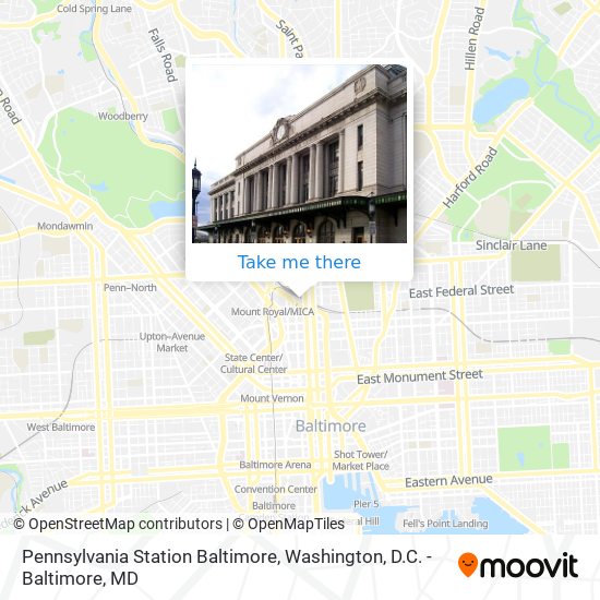 Pennsylvania Station Baltimore map