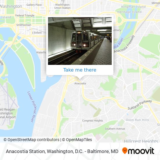 Anacostia Station map