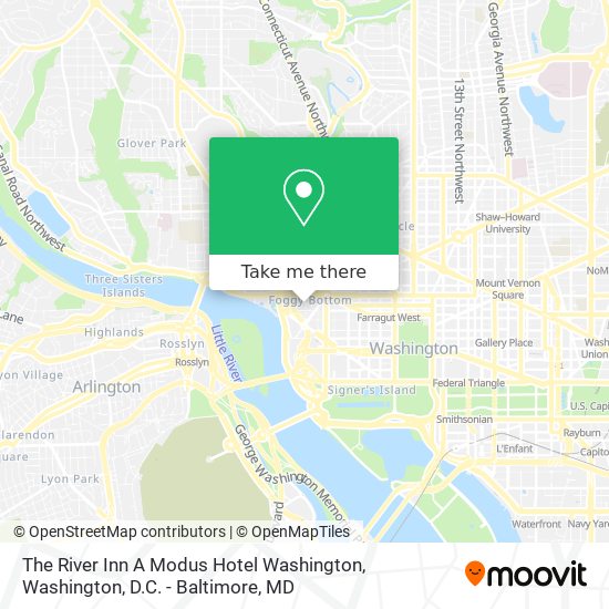 The River Inn A Modus Hotel Washington map