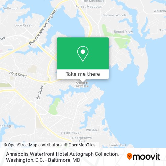 Mapa de Annapolis Waterfront Hotel Autograph Collection