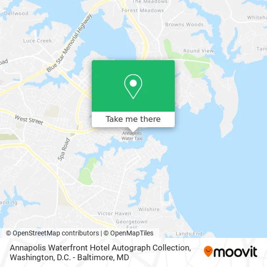 Annapolis Waterfront Hotel Autograph Collection map