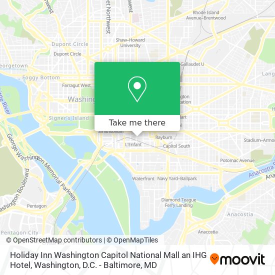 Holiday Inn Washington Capitol National Mall an IHG Hotel map