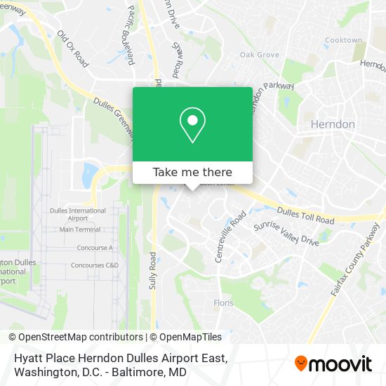 Mapa de Hyatt Place Herndon Dulles Airport East