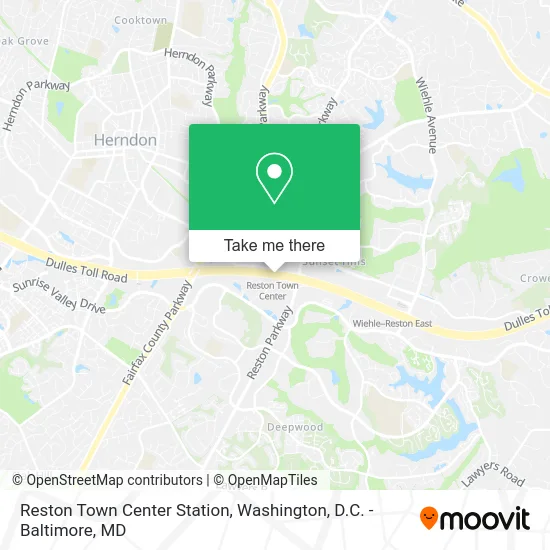 Reston Town Center Station map