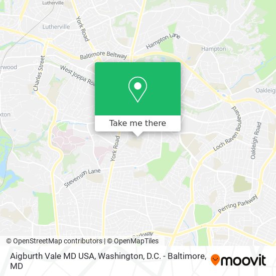 Mapa de Aigburth Vale MD USA