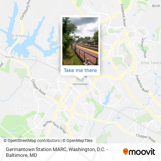 Mapa de Germantown Station MARC