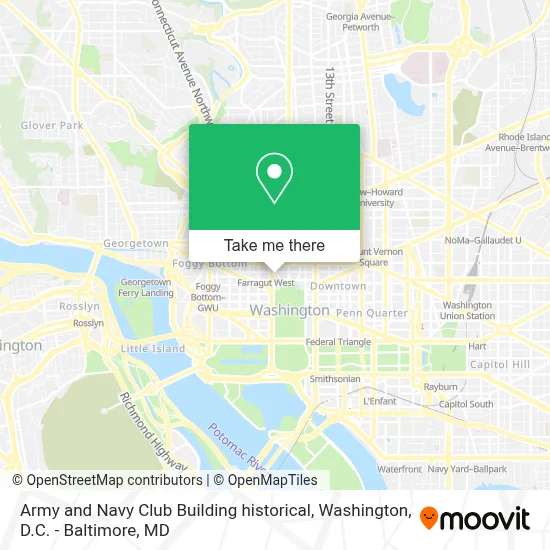 Army and Navy Club Building historical map