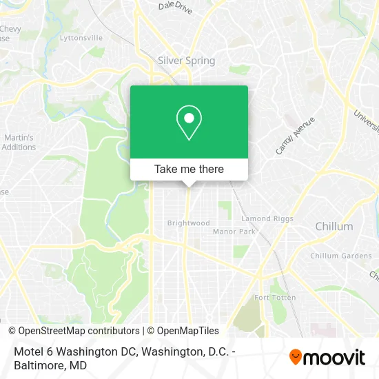 Motel 6 Washington DC map