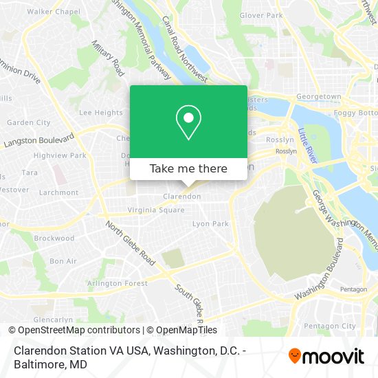 Clarendon Station VA USA map