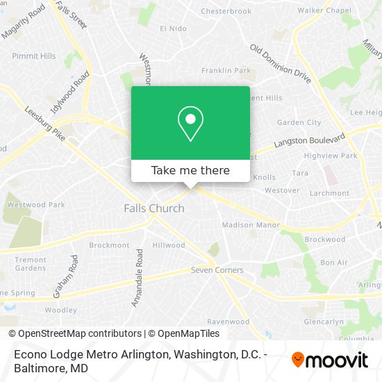 Econo Lodge Metro Arlington map