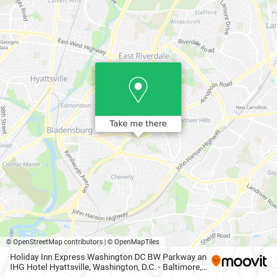 Mapa de Holiday Inn Express Washington DC BW Parkway an IHG Hotel Hyattsville