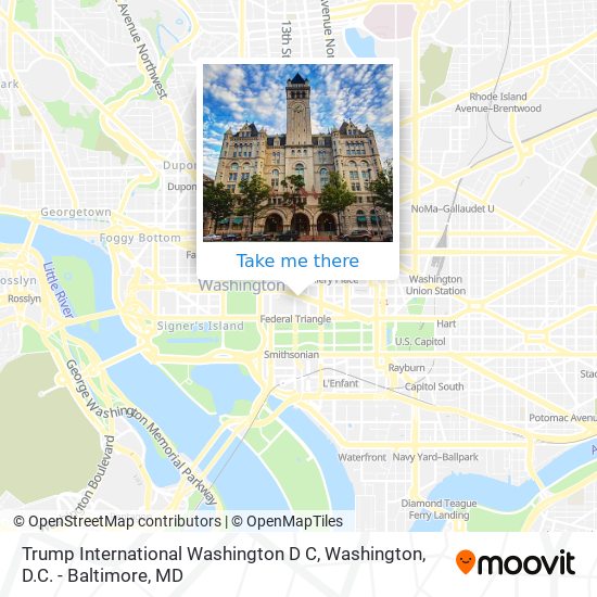 Mapa de Trump International Washington D C