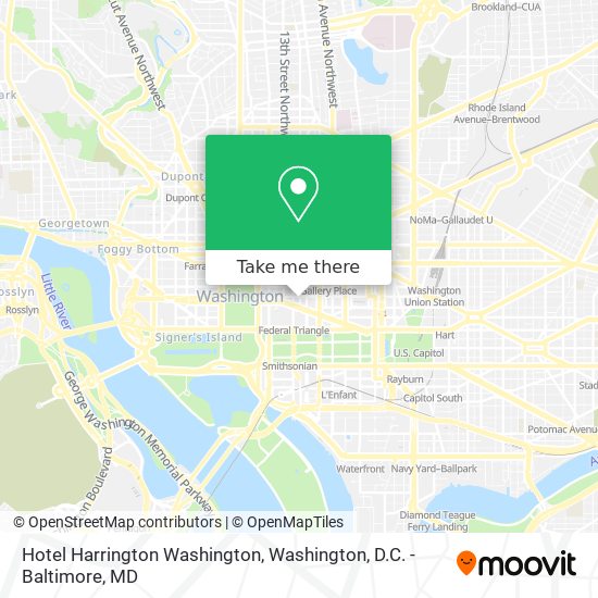 Mapa de Hotel Harrington Washington