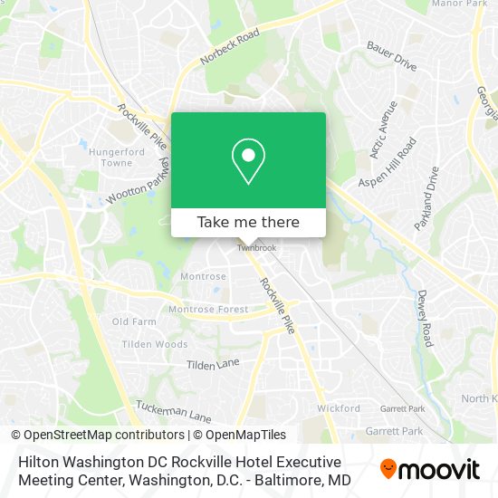 Hilton Washington DC Rockville Hotel Executive Meeting Center map