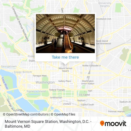 Mapa de Mount Vernon Square Station