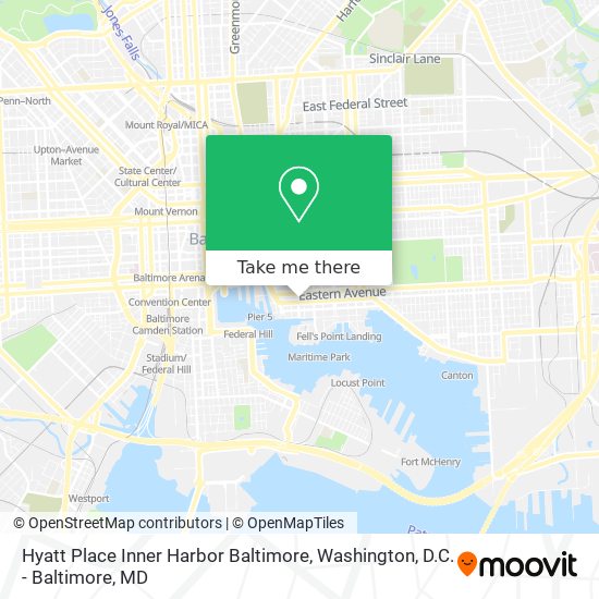 Hyatt Place Inner Harbor Baltimore map