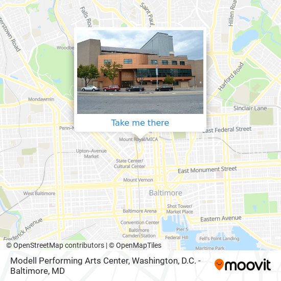 Mapa de Modell Performing Arts Center