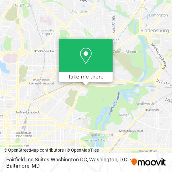 Mapa de Fairfield Inn Suites Washington DC