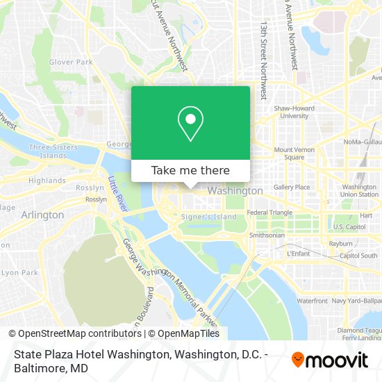 Mapa de State Plaza Hotel Washington