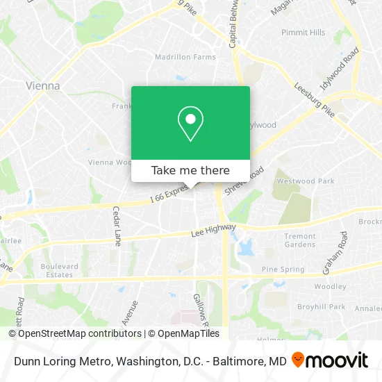 Dunn Loring Metro map