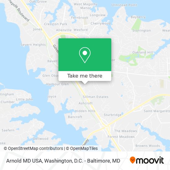 Arnold MD USA map