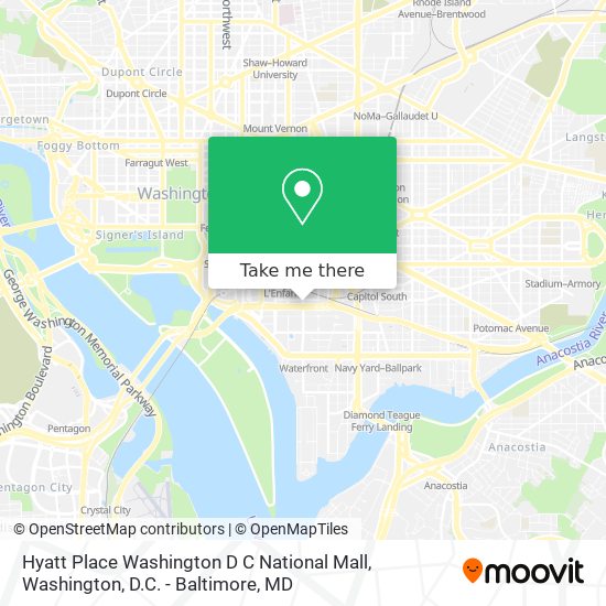 Hyatt Place Washington D C National Mall map