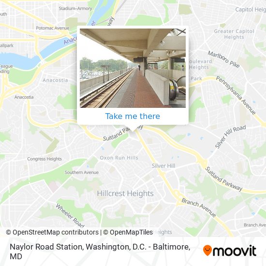 Mapa de Naylor Road Station