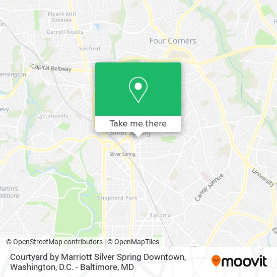 Courtyard by Marriott Silver Spring Downtown map