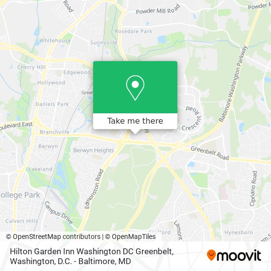 Mapa de Hilton Garden Inn Washington DC Greenbelt